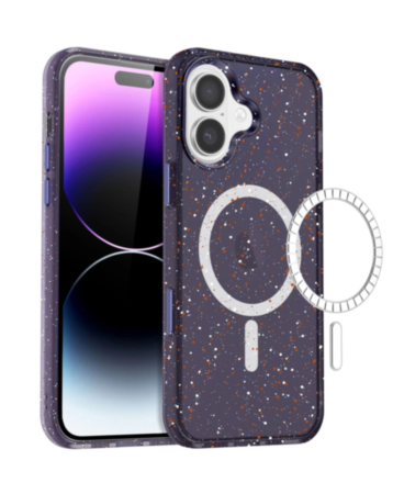 Splash - Ink Design Wireless Charging Case - PURPLE for iPhone 17 (Only Ground Shipping)