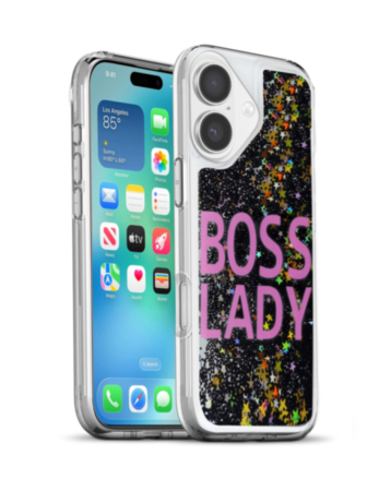 Liquid Quicksand Glitter Cover Case - BOSS LADY for iPhone 17 (Only Ground Shipping)