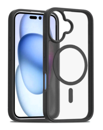 Wireless Charging Clear Case - BLACK for iPhone 17 (Only Ground Shipping)