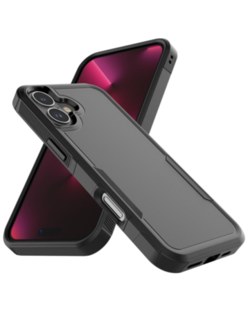 Dual Layers Shockproof Strong Case - BLACK for iPhone 17 (Only Ground Shipping)