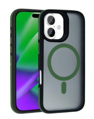 Bicolor Matte Magnetic Translucency Case - DARK GREEN for iPhone 17 (Only Ground Shipping)