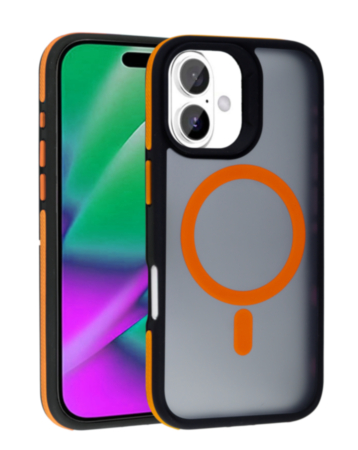 Bicolor Matte Magnetic Translucency Case - ORANGE for iPhone 17 (Only Ground Shipping)
