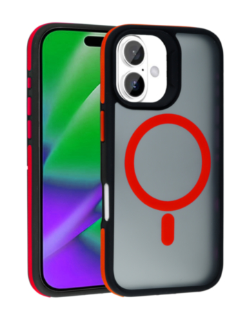 Bicolor Matte Magnetic Translucency Case - RED for iPhone 17 (Only Ground Shipping)
