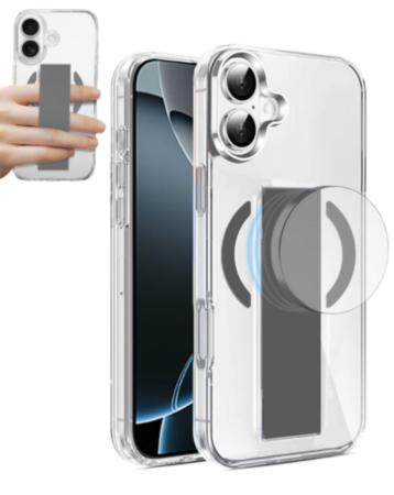 Hard Clear Case with MagGrip for iPhone 17 (GRAY) (Only Ground Shipping)
