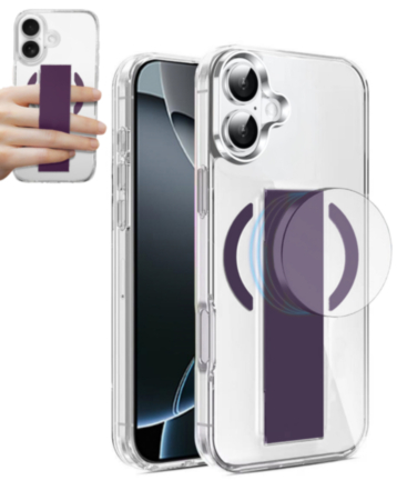 Hard Clear Case with MagGrip for iPhone 17 (PURPLE) (Only Ground Shipping)