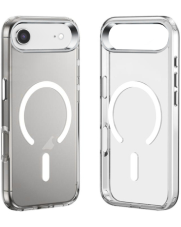 Wireless Charging Clear Case with Metal Camera Frame - BLACK for iPhone Air (Only Ground Shipping)