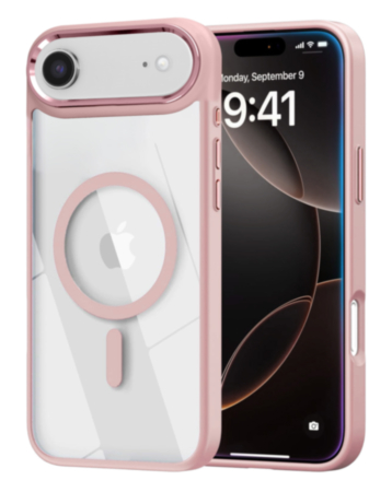Shiny Magnetic Clear Cases - PINK for iPhone Air (Only Ground Shipping)