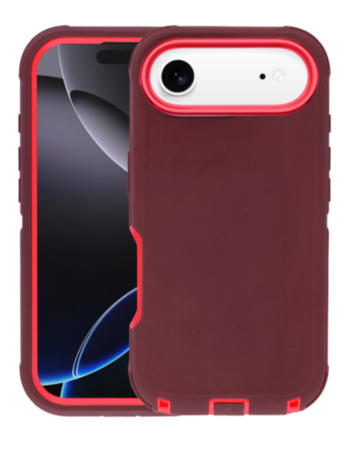 Heavy Duty Case - MAROON & RED for iPhone Air (Only Ground Shipping)