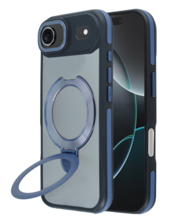 Matte Transparent Case with Wireless Charging Kickstand - BLUE for iPhone Air (Only Ground Shipping)
