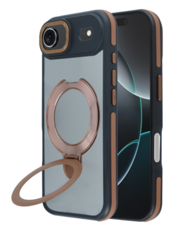 Matte Transparent Case with Wireless Charging Kickstand - DARK BROWN for iPhone Air (Only Ground Shipping)
