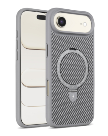 Magnetic Kickstand Case with Carbon Fiber -GRAY for iPhone Air (Only Ground Shipping)
