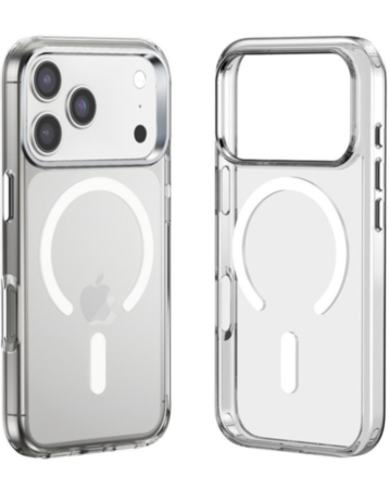 Wireless Charging Clear Case with Metal Camera Frame - BLACK for iPhone 17 Pro (Only Ground Shipping)