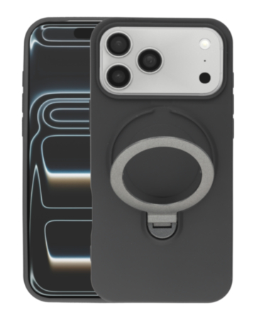 Pastel Shield Carbon Fiber Magnetic Kickstand Case (BLACK) for iPhone 17 Pro (Only Ground Shipping)