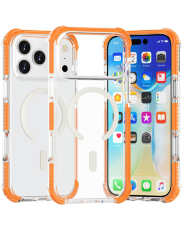 TPU Mesh Sport Case with Wireless Charging - ORANGE for iPhone 17 Pro (Only Ground Shipping)