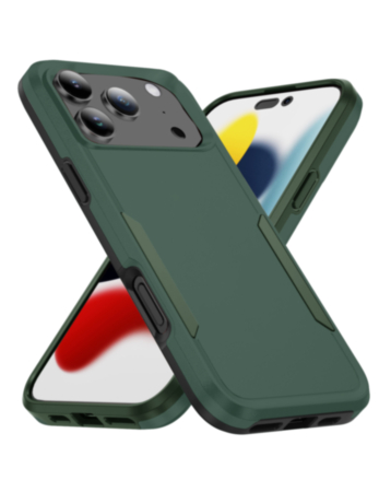 Dual Layers Shockproof Strong Case - DARK GREEN for iPhone 17 Pro (Only Ground Shipping)