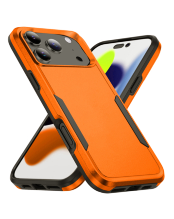 Dual Layers Shockproof Strong Case - ORANGE for iPhone 17 Pro (Only Ground Shipping)