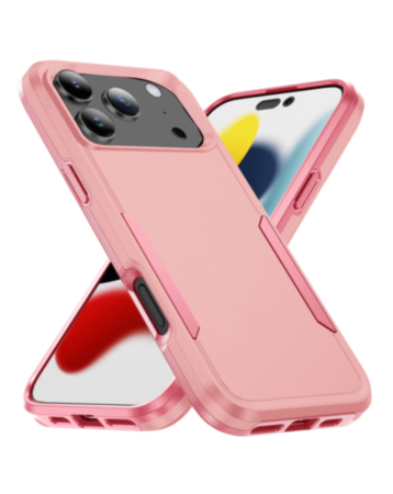 Dual Layers Shockproof Strong Case - PINK for iPhone 17 Pro (Only Ground Shipping)