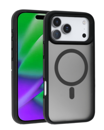 Bicolor Matte Magnetic Translucency Case - BLACK for iPhone 17 Pro (Only Ground Shipping)