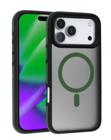 Bicolor Matte Magnetic Translucency Case - DARK GREEN for iPhone 17 Pro (Only Ground Shipping)