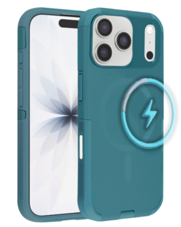 Dual Layer Cases with Wireless Charging (Dark Green) for iPhone 17 Pro / 18 Pro (Only Ground Shipping)