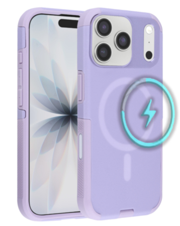 Dual Layer Cases with Wireless Charging (Purple) for iPhone 17 Pro / 18 Pro (Only Ground Shipping)