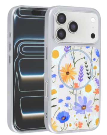 Dual Layer Flower Design Magsafe Cases - BEIGE for iPhone 17 Pro (Only Ground Shipping)