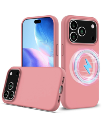Soft Solid Silicone Case with Wireless Charging - PINK for iPhone 17 Pro (Only Ground Shipping)