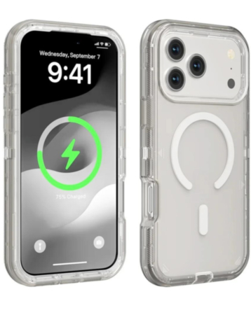 Wireless Charging Transparent Shockproof Case - CLEAR for iPhone 17 Pro Max (Only Ground Shipping)