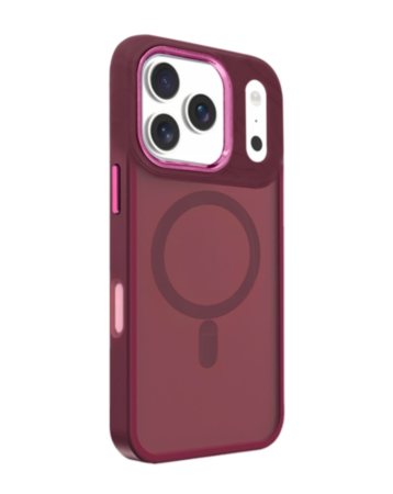 New Magnetic Wireless Charging Case for iPhone 17 Pro / 18 Pro (Burgundy) (Only Ground Shipping)