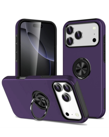 Dual Layer Case with Magnetic Ring for iPhone 17 Pro / 18 Pro (PURPLE) (Only Ground Shipping)