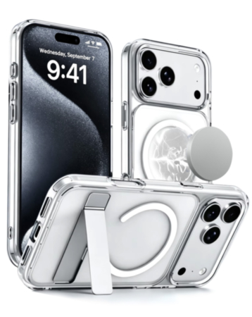 Magnetic Dual-Stand Protective Case for iPhone 17 Pro / 18 Pro (WHITE) (Only Ground Shipping)