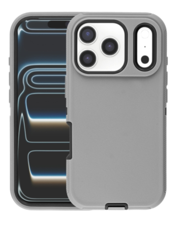 Heavy Duty Case for iPhone 17 Pro / 18 Pro (GRAY / BLACK) (Only Ground Shipping)