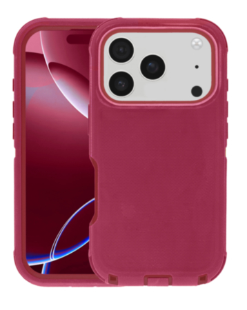 Heavy Duty Case for iPhone 17 Pro / 18 Pro (Burgundy) (Only Ground Shipping)