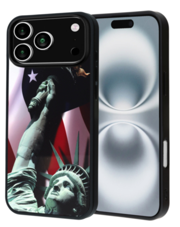 Printing Aluminum Plate Case for iPhone 17 Pro / 18 Pro (Statue of Liberty) (Only Ground Shipping)