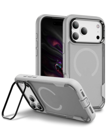 Shockproof Magsafe Case with Camera Stand for iPhone 17 Pro / 18 Pro (GRAY) (Only Ground Shipping)