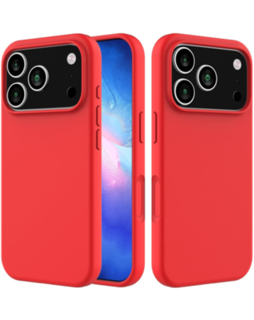 Soft Solid Silicone Case for iPhone 17 Pro / 18 Pro (RED) (Only Ground Shipping)