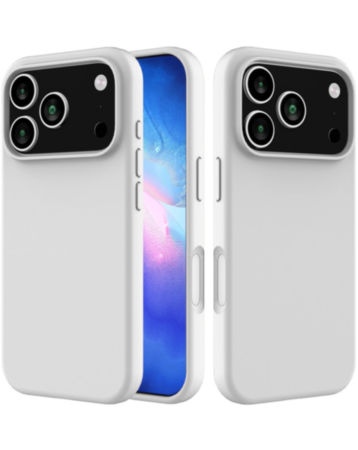 Soft Solid Silicone Case for iPhone 17 Pro / 18 Pro (WHITE) (Only Ground Shipping)