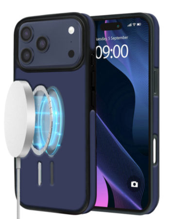 Printing Design Wireless Charging Case for iPhone 17 Pro / 18 Pro (BLUE) (Only Ground Shipping)