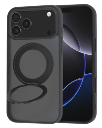 New 360 Ring Kickstand Magnetic Case for iPhone 17 Pro / 18 Pro (BLACK) (Only Ground Shipping)