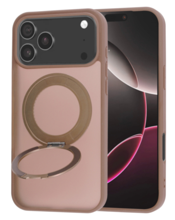 New 360 Ring Kickstand Magnetic Case for iPhone 17 Pro / 18 Pro (BROWN) (Only Ground Shipping)