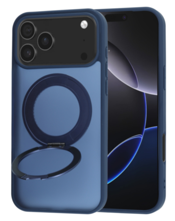 New 360 Ring Kickstand Magnetic Case for iPhone 17 Pro / 18 Pro (NAVY) (Only Ground Shipping)