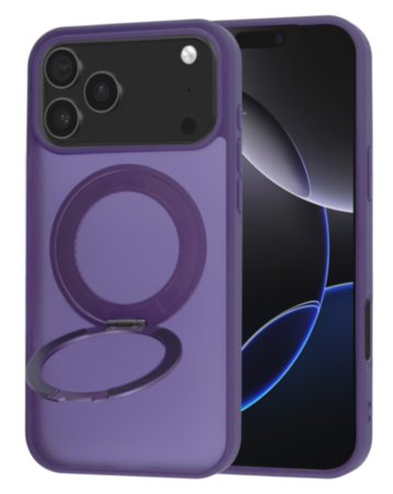 New 360 Ring Kickstand Magnetic Case for iPhone 17 Pro / 18 Pro (PURPLE) (Only Ground Shipping)