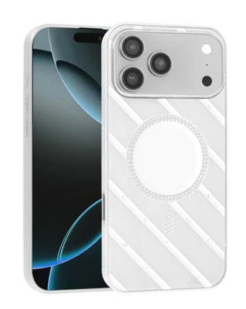 Magnetic Mirror Phone Case with Wireless Charging for iPhone 17 Pro / 18 Pro (WHITE) (Only Ground Shipping)