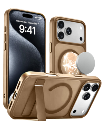 Magnetic Dual-Stand Protective Case for iPhone 17 Pro Max / 18 Pro Max (BROWN) (Only Ground Shipping)