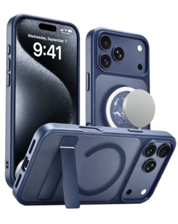 Magnetic Dual-Stand Protective Case for iPhone 17 Pro Max / 18 Pro Max (NAVY) (Only Ground Shipping)