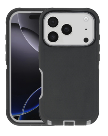 Heavy Duty Case for iPhone 17 Pro Max / 18 Pro Max (BLACK / GRAY) (Only Ground Shipping)