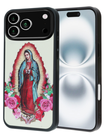 Printing Aluminum Plate Case for iPhone 17 Pro Max / 18 Pro Max (Guadalupe Roses) (Only Ground Shipping)