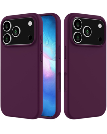 Soft Solid Silicone Case for iPhone 17 Pro Max / 18 Pro Max (PURPLE) (Only Ground Shipping)