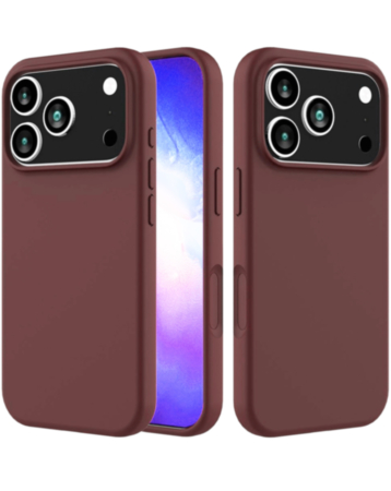 Soft Solid Silicone Case for iPhone 17 Pro Max / 18 Pro Max (Burgundy) (Only Ground Shipping)