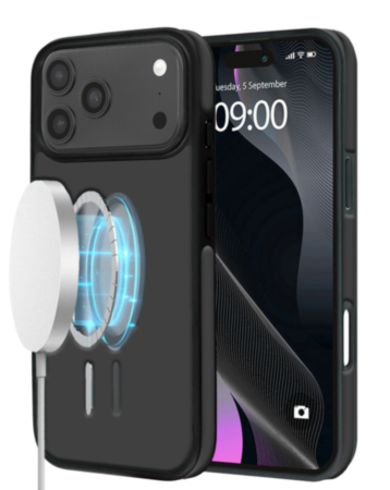 Printing Design Wireless Charging Case for iPhone 17 Pro Max / 18 Pro Max (BLACK) (Only Ground Shipping)